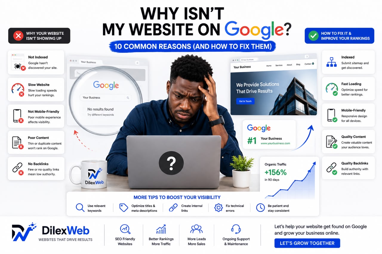 Why Is My Website Not Showing Up on Google? 10 Common Reasons and How to Fix Them